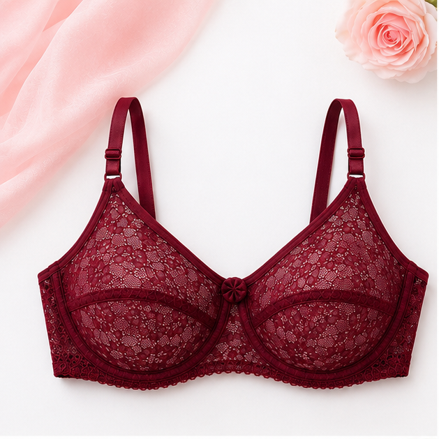 Belle & Breeze Lightweight All-Day Comfort Net Bra for Women