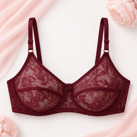 Belle & Breeze Lightweight All-Day Comfort Net Bra for Women