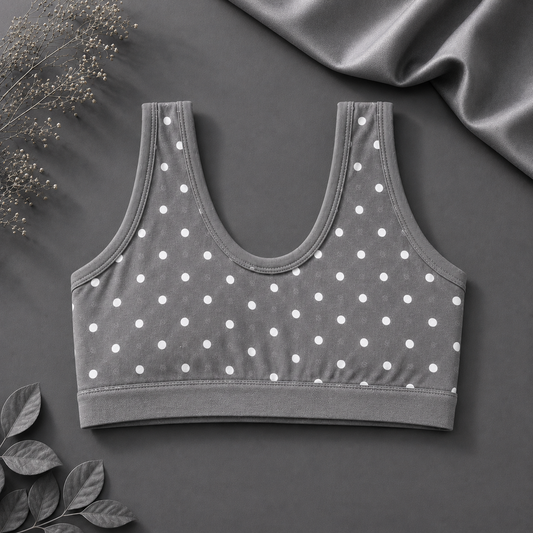 Belle & Breeze Pack Of 3 Non-Padded Polka Dot Cotton Bra