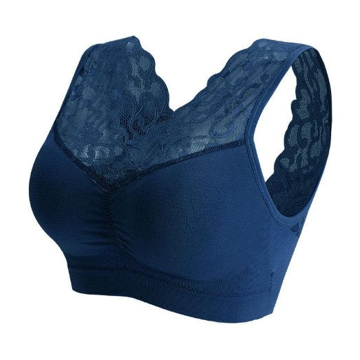 Floral Lace Comfort Bralette Wireless Support Soft Touch Lightweight Feel