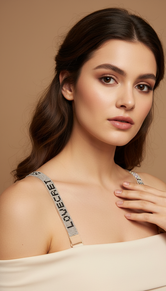 Belle & Breeze Stylish Diamond Look Bra Strap