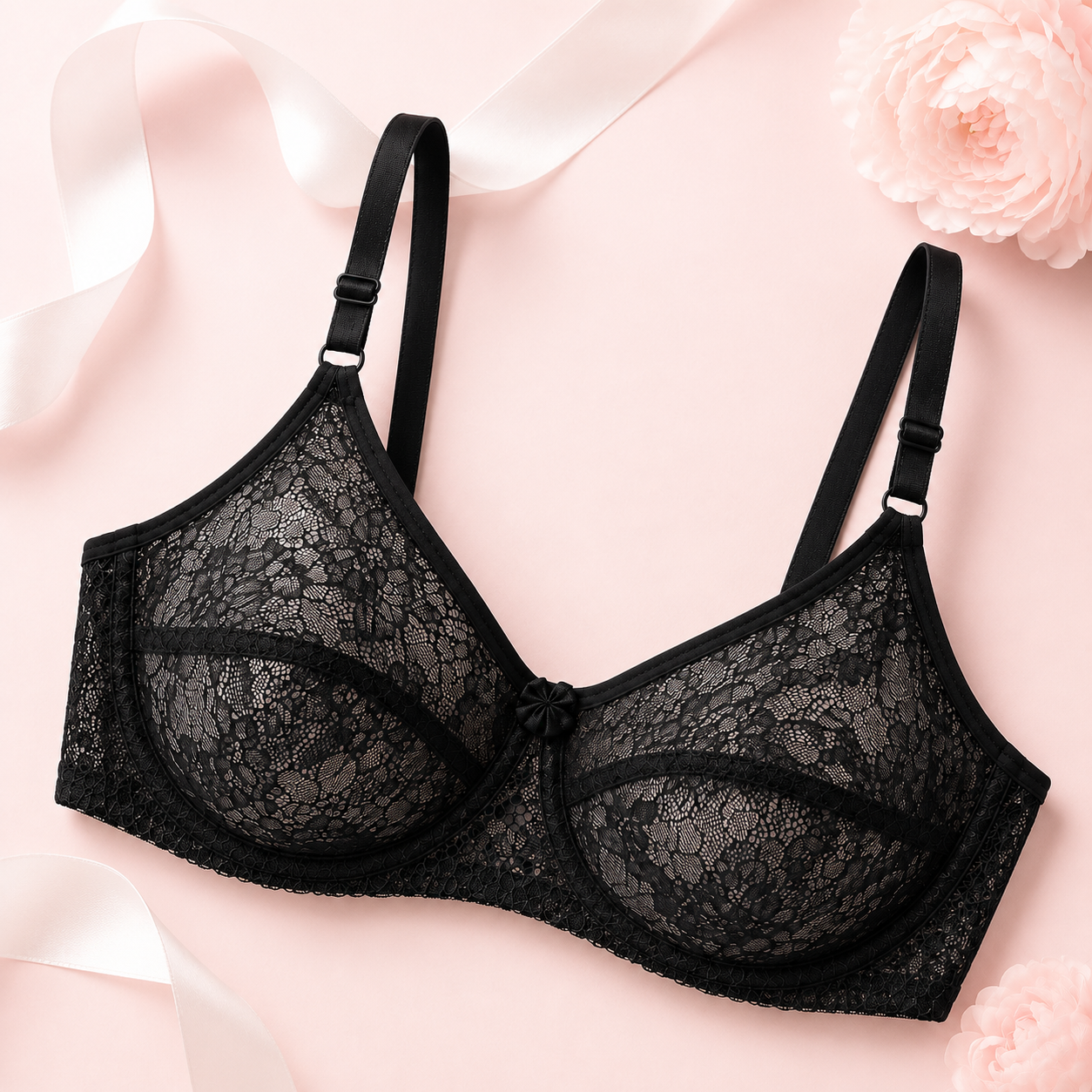 Pack of 6 - Belle & Breeze Essential Comfort – Summer Net Bra