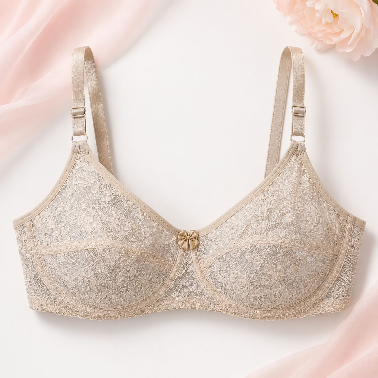 Pack of 6 - Belle & Breeze Essential Comfort – Summer Net Bra