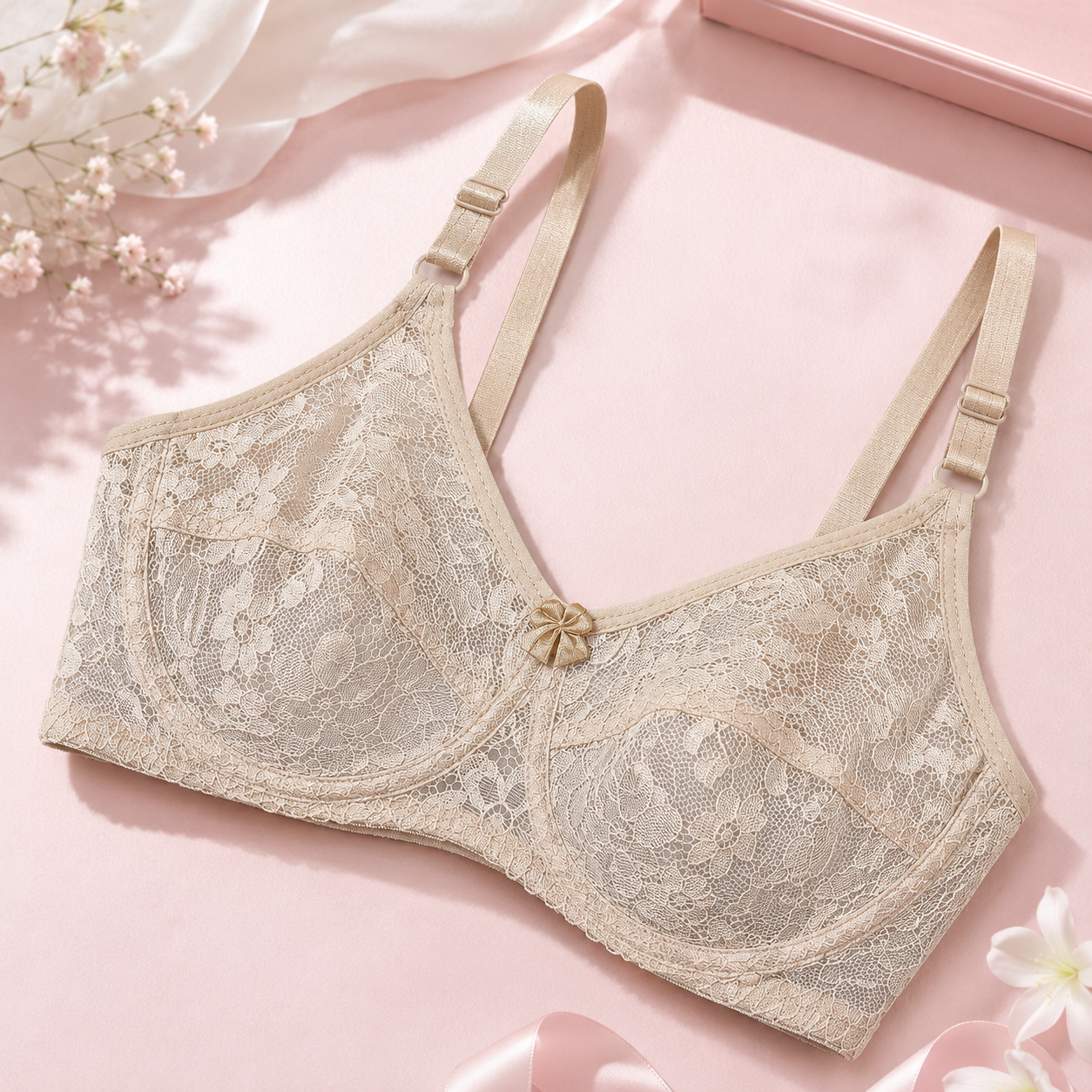 Pack of 6 - Belle & Breeze Essential Comfort – Summer Net Bra