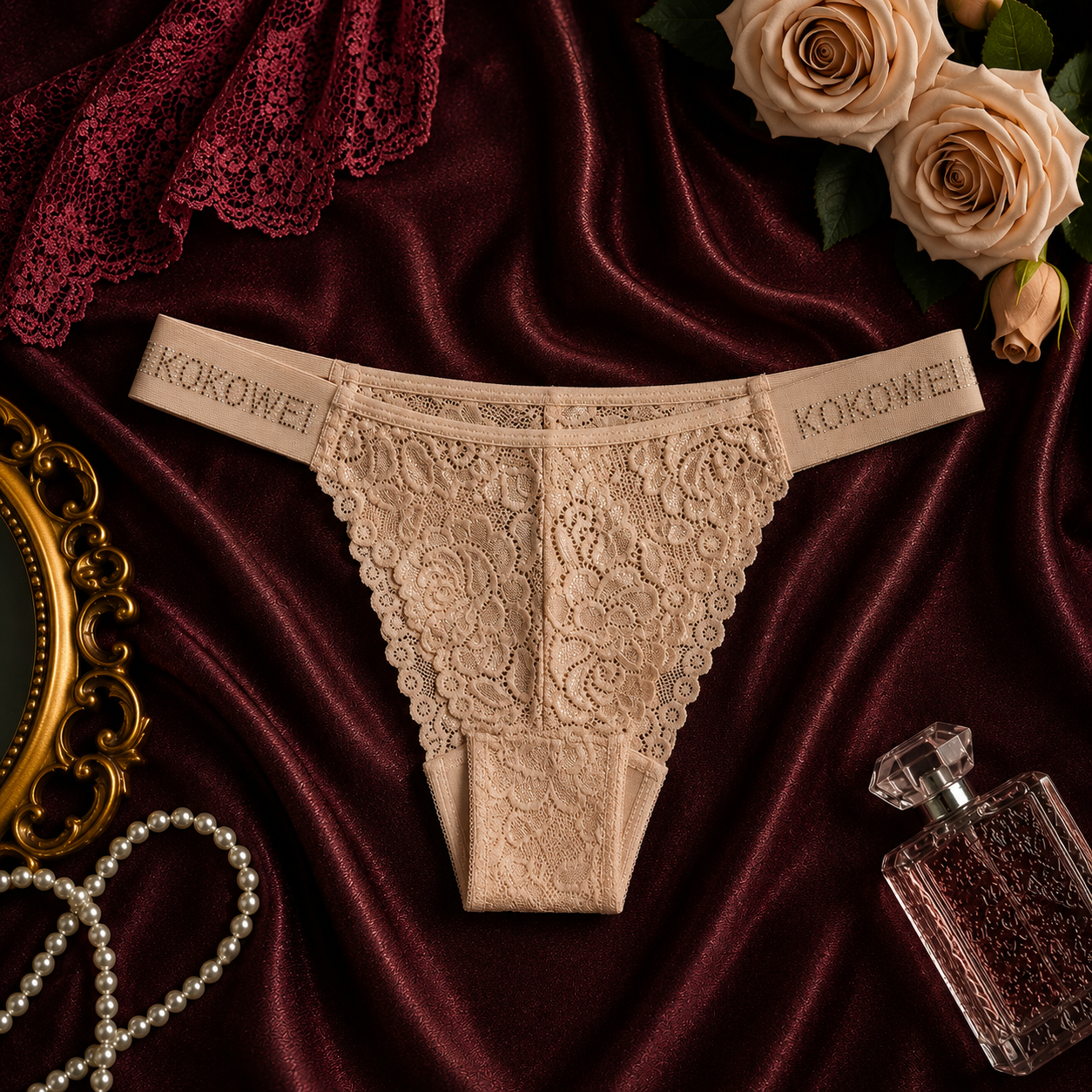Premium Floral Lace Panties for Women | Soft Stretch | Elegant Everyday Comfort Underwear