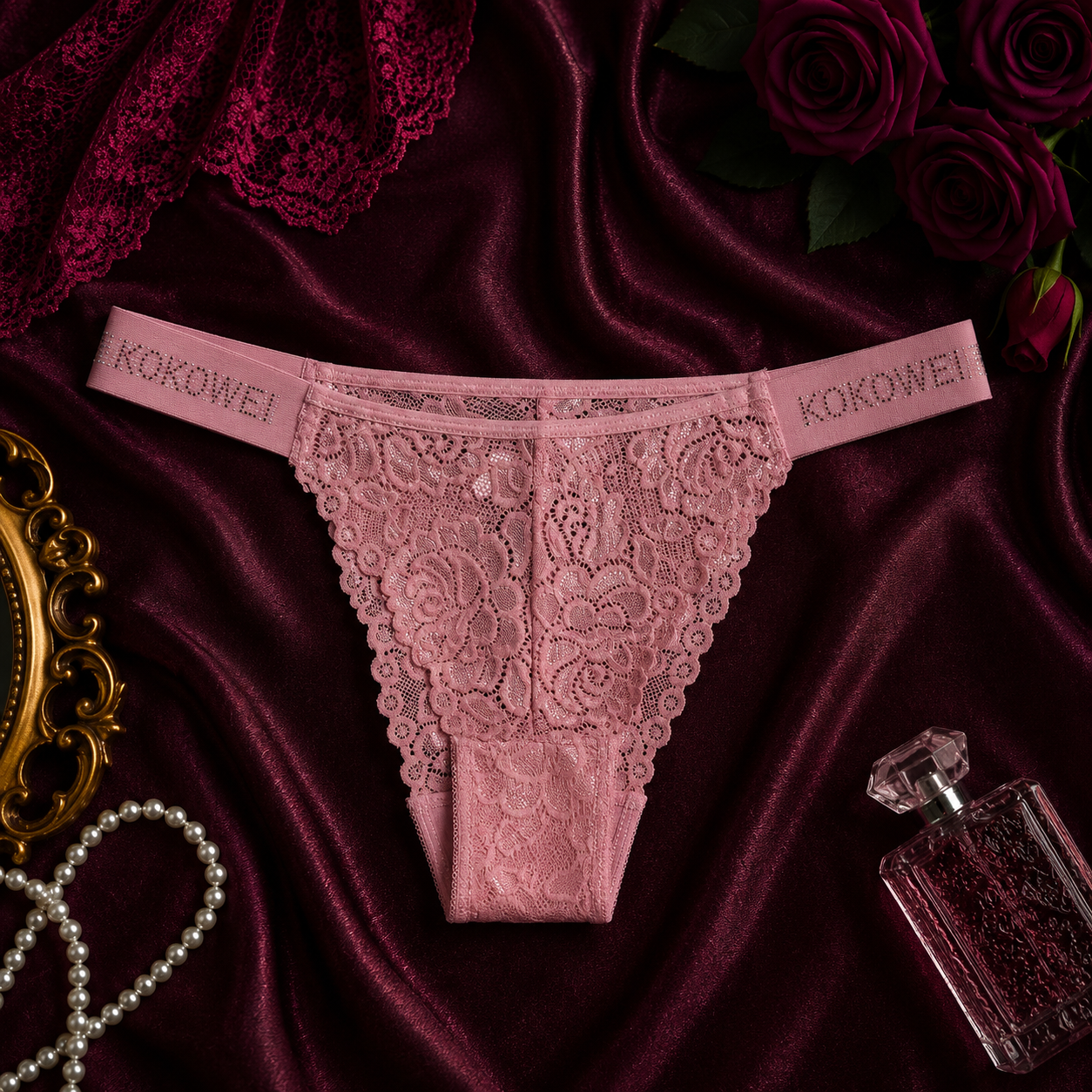 Premium Floral Lace Panties for Women | Soft Stretch | Elegant Everyday Comfort Underwear