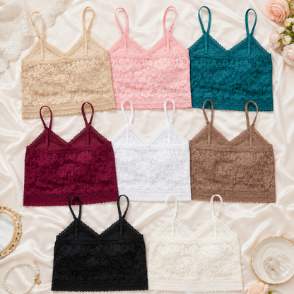 Belle & Breeze Floral Lace Camisole Bralette – Soft, Stylish & Everyday Comfortable 🌸