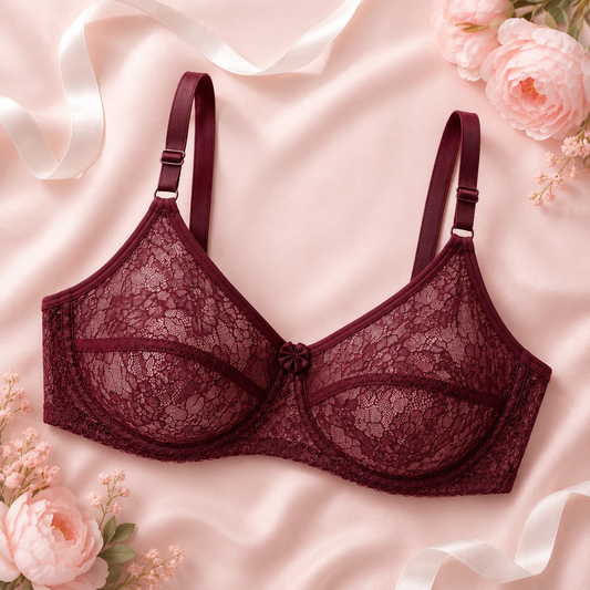 Belle & Breeze Lightweight All-Day Comfort Net Bra for Women