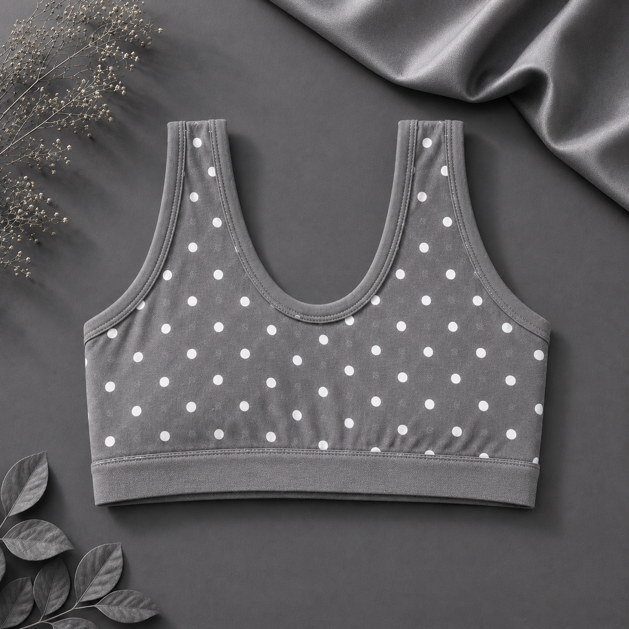 Belle & Breeze Pack Of 3 Non-Padded Polka Dot Cotton Bra