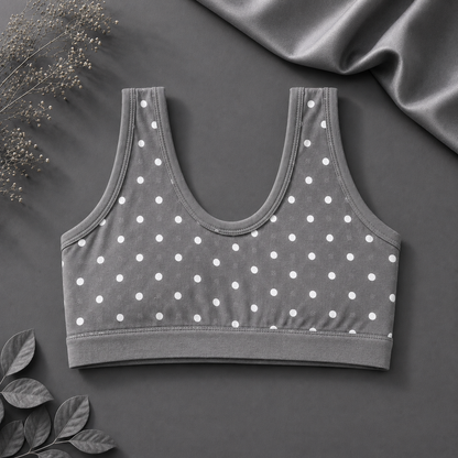 Belle & Breeze Pack Of 3 Non-Padded Polka Dot Cotton Bra