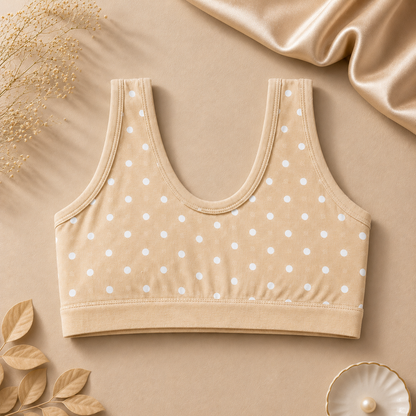 Belle & Breeze Pack Of 3 Non-Padded Polka Dot Cotton Bra