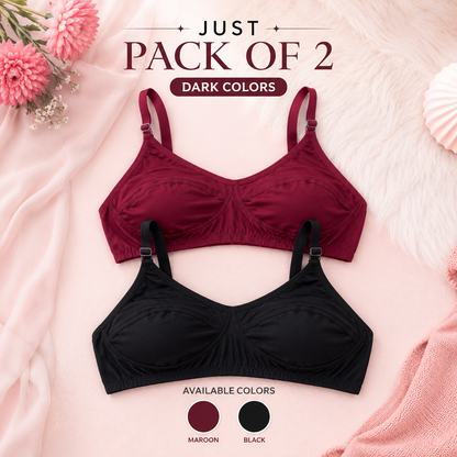 Everyday Comfort Wireless Soft Cotton Non Padded Bra