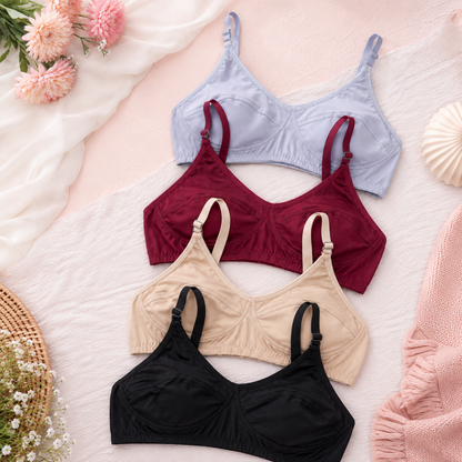 Everyday Comfort Wireless Soft Cotton Non Padded Bra