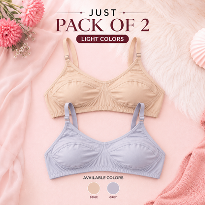 Everyday Comfort Wireless Soft Cotton Non Padded Bra
