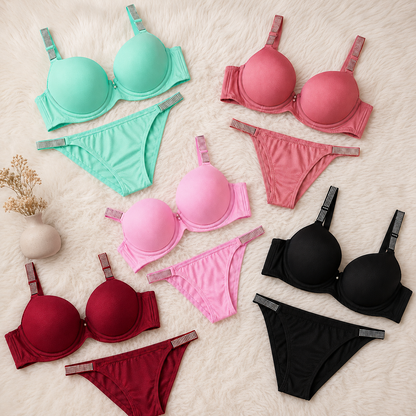 Belle & Breeze Luxe Soft Padded Foam Underwire Bra & Penty Set