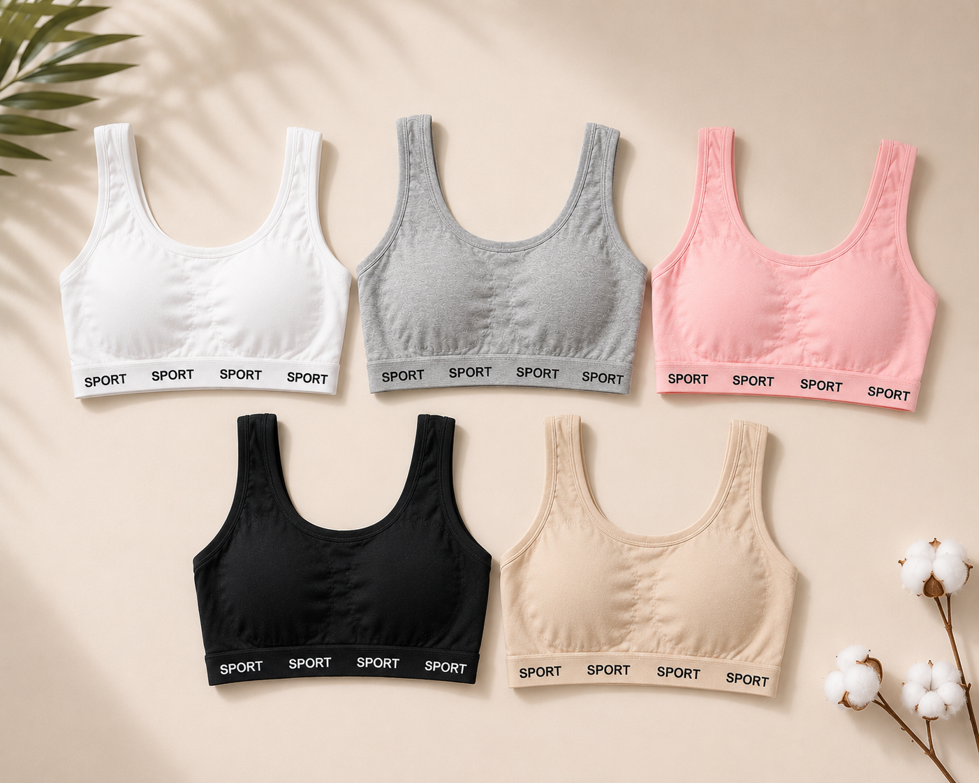 Belle & Breeze Everyday Comfort  Bra – Soft Stretch Wireless Activewear Bralette