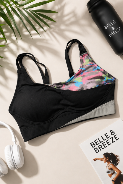 Belle & Breeze Everyday Comfort Bra – Black Prism Edition