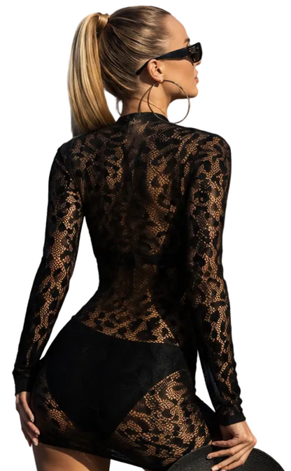 Belle & Breeze Midnight Lace Stocking