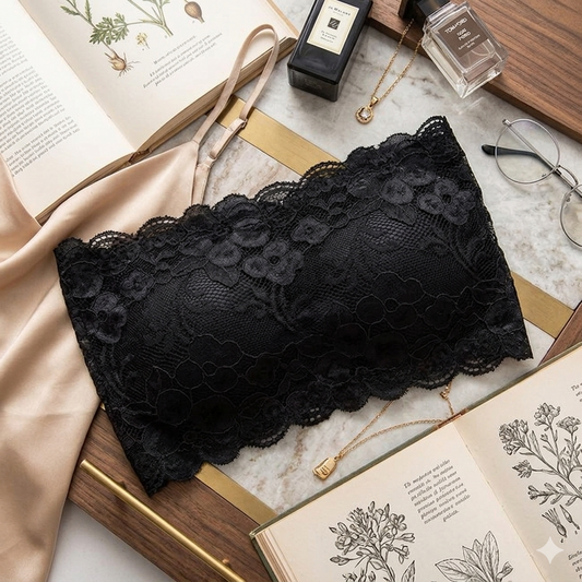 Belle & Breeze Floral Lace Strapless Padded Bra