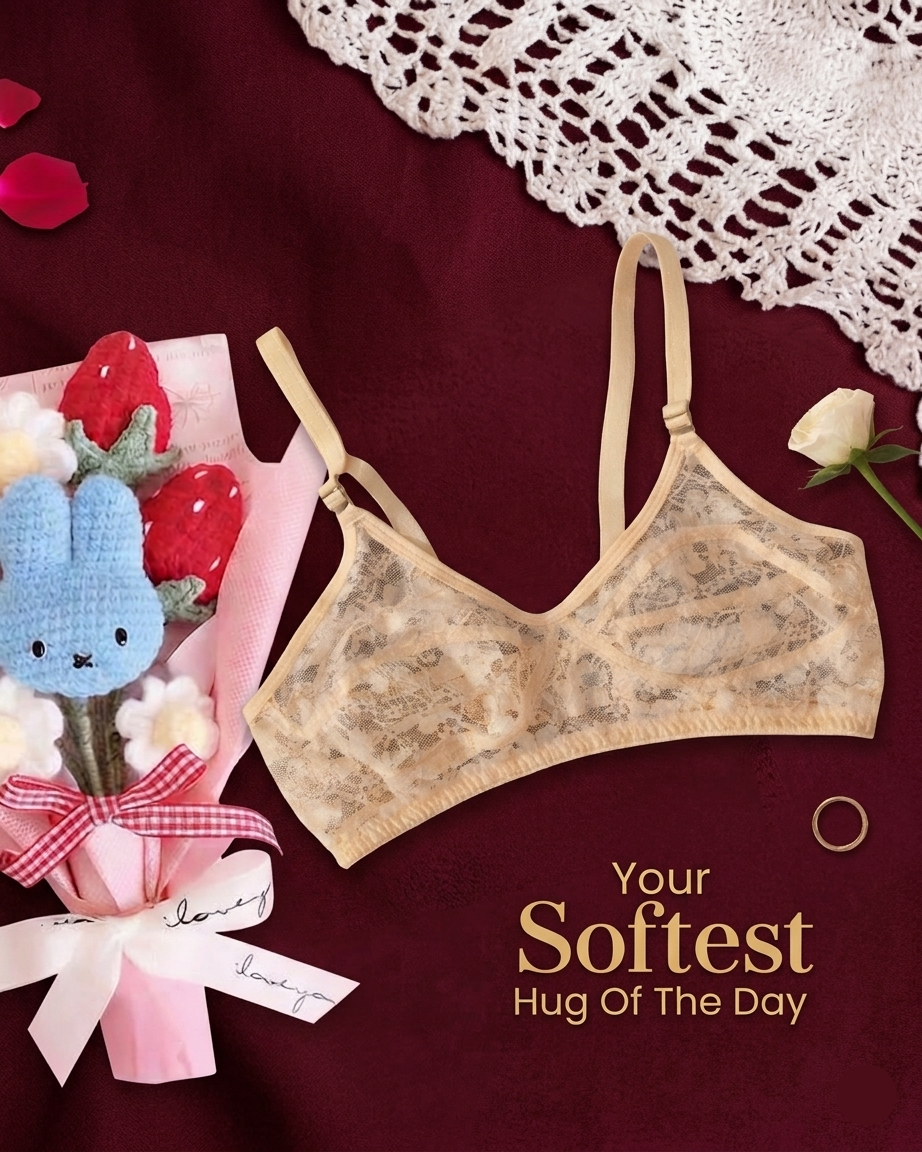 Belle & Breeze Soft Net Everyday Essential Bra for Women
