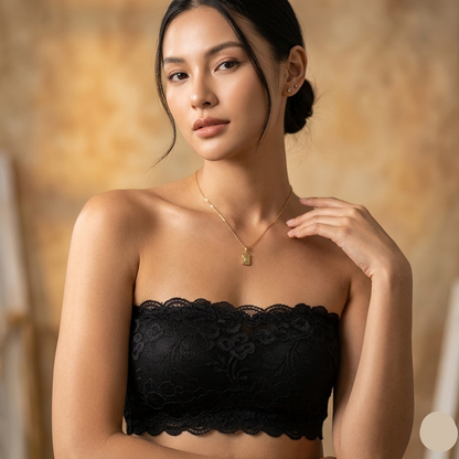 Belle & Breeze Floral Lace Strapless Padded Bra