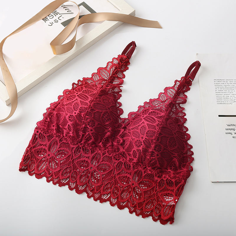 Velora Net Lace Bralette Soft Comfort Light Removable Pads