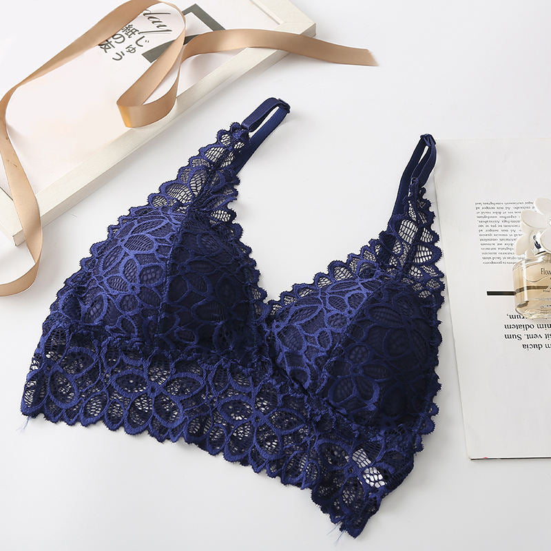 Velora Net Lace Bralette Soft Comfort Light Removable Pads