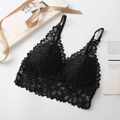Velora Net Lace Bralette Soft Comfort Light Removable Pads